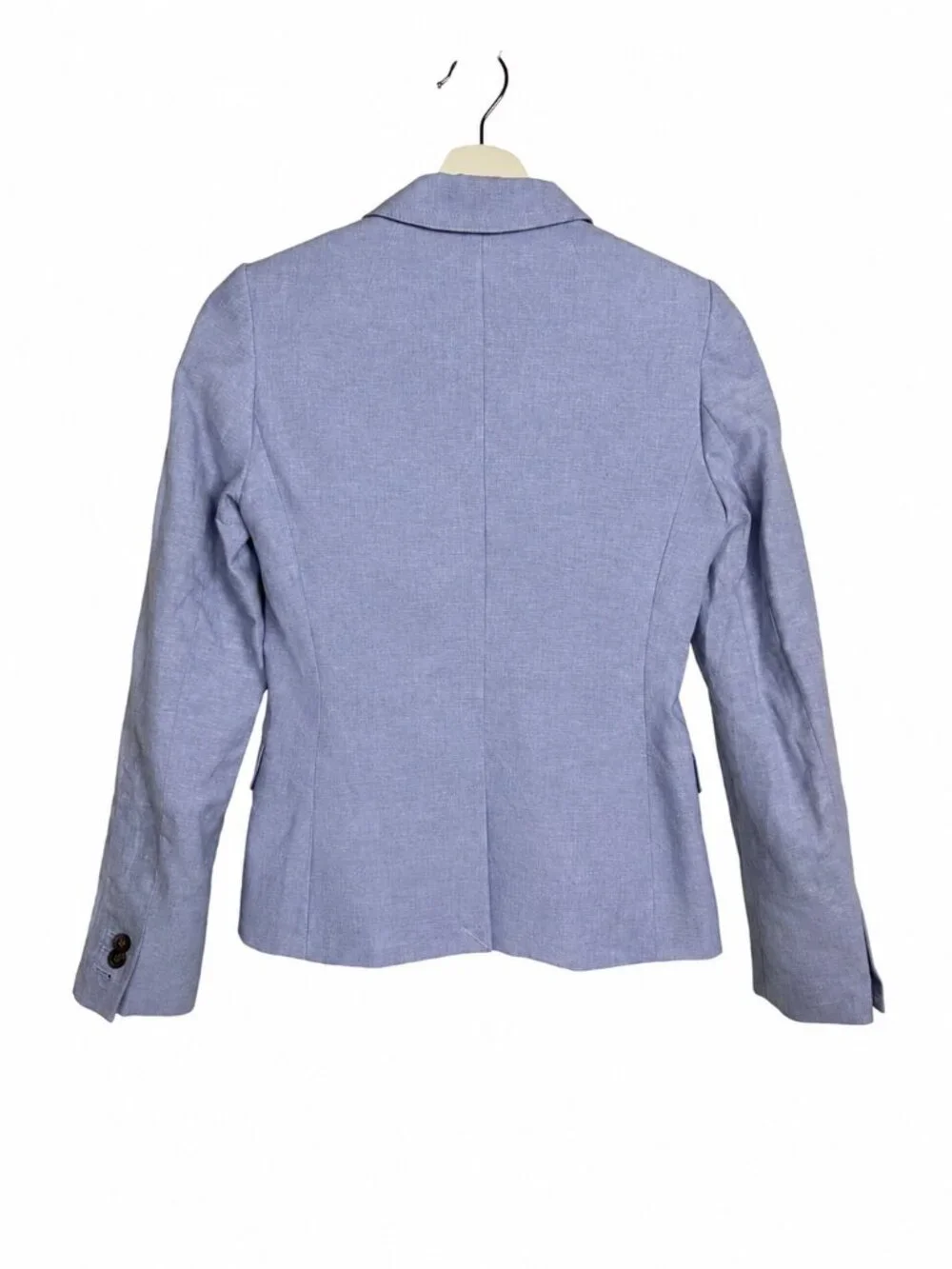J.Crew Linen Blend Schoolboy Blazer Jacket Women's Blue Tailored Classic Size 00